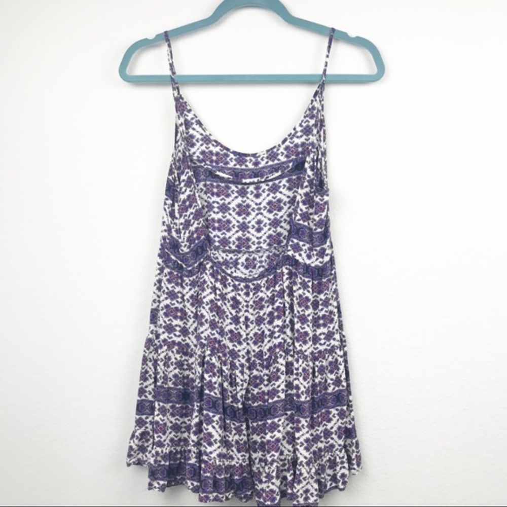 Brandy Melville Purple Patterned Mini Dress